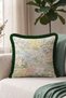 Flower Garden Vintage Fringe Pillowcase - Romantic Blue Green Navy Blue Tassel Throw Pillow Cover - 2
