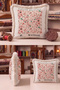 Floral Patterned Vintage Fringed Pillowcase-Romantic Bohemian Pink Green Mink Tassel Throw Pillow Cover - 7