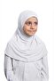 Girl's One-Piece Hijab - Ready-To-Wear Hijab Scarf - Practical Snap-On Hijab |   Flexible Combed Cotton Fabric Daily & Prayer Headscarf (6-11 Years) - 3
