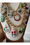 Zr Model Swinging Enamel Charms Set of 2 Necklaces - 5
