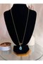 Women's Stainless Steel Gold Color White Drop Necklace - 3