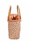 Hand Knitted Straw Women's Handbag - Wooden Handle - Lined - Daily Use - Summer Shoulder/Hand Bag - 2