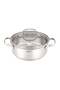 9 Piece Triply Stainless Steel Cookware Set, set includes 1x14cm Open Saucepan, 1x16cm Casserole with lid, 1x20cm Low Casserole with lid, 1x20cm Casserole with lid, 1x24cm Casserole with lid - 6