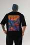 Paris France 3 Black Oversize Country City Back Printed Unisex T-Shirt 100% Cotton Premium - 2
