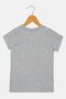 Kids Girl Crew Neck Short Sleeve Micky And Friends Print T-Shirt, Grey - 3