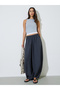 Charcoal Oversized Pants With Elastic Waist