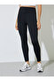 Black Solid Ankle Length Leggings - 2