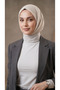 Women's White Hijab Turtleneck - Turtleneck Long Sleeve Badi - Half Turtleneck