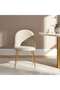 THASTRO DINING CHAIR - BROWN & GOLD - 2