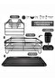 Dish Rack Dish Drying Stand Dish Drainer Plate Rack Dish rake Kitchen Organizer Dish Drying Rack Countertop Large Antibacterial Kitchen Utensils Dish racks Dish Stand - 4