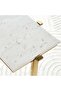 CORRINE CONSOLE TABLE WITH MIRROR MARBLE - WHITE & ANTIQUE BRASS - 4