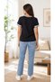 Women's Special Design Round Neck Sports T-Shirt / Tshirt with Collar and Sleeve Stripe Detail - 3