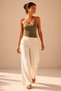 Khaki Women's Athlete Lycra Basic with String Straps - 5
