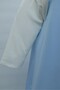 High Collar Long Sleeve Blouse Dabıl Crepe Gilet Set - Baby Blue - 6