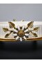 Oven Dish Bowl Luxury Serving Plate Bowl Gold Silver Serving Plate Striped Tableware Kitchen Home - 8