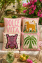 Bohemian Dolce Vita Decorative Throw Pillow Cover 4-Piece Concept Design – Modern Living Room & Tropical Pattern (Double-Sided) - 3