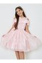 Girls Lite Pink A-Line Knee-Length Dress