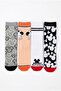 Licensed Mickey Mouse Men's Socks 4-Pack Adult Cotton Socks Daily Socks Gift Socks Mc21528