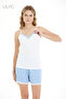 Women's 100% Cotton Strap Shorts Set