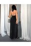 Women's Black Glittery Halter Neck Backless Bodycon Evening Dress Maxi Dress - 2
