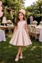 Buttoned, Accessorized, Girls' Evening Dress, Birthday and Party Dress