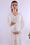 Prenatal and Postnatal Long Robe Maternity Pajama Set Effortt - 3