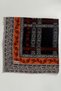 Orange Black Floral Patterned Flared Cotton Scarf - 2