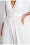 Serena White Kaftan, Chiffon White Kaftan, White Kaftan with Pearls, Stylish Pareo, Beachwear, Beach Dress - 3