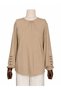 Women's Lycra Mid-Age and Above Four Seasons Dark Cream Mother's Combed Cotton Blouse New Season Embroidered Sleeves - 5