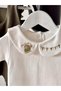 Helicopter Embroidered Collar Detailed Bodysuit and Khaki Combed Cotton Baby Salopet Set 100% Cotton - 3