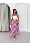 Women's Digital Printed Modal Fabric High Waist Long Flared Maxi Skirt - 2