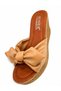 Women's Single Strap Bow Detail Platform Wedge Heel Summer Slippers