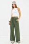 Women's High Waist Wide Leg 2 Thread Sweatpants with Pockets 3038