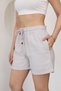 Elastic Waist Lace-Up Shorts Light Gray - 4