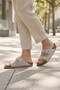 Beige Double-Strapped Nubuck Large Size Men's Slippers Casual Beach Slippers