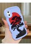 iPhone X Compatible Case Camera Protector Blue Silicone Couple Phone Case Tree Pattern