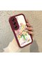 Tecno Camon 40 Pro 5g Compatible Case Camera Protector Burgundy Silicone Couple Phone Case Floral Pattern - 3