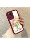 Xiaomi Redmi Note 11 Pro Compatible Case Camera Protector Burgundy Silicone Couple Phone Case Floral Pattern - 2