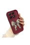 Mi 15t Compatible Case Camera Protector Claret Red Silicone Couple Phone Case Bow Tie Pattern - 2