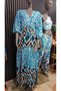 100% Viscose Front and Back V-Neck Shoulder Tie Detail with Tie at the Waist Women's Summer Dress - 6