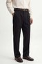 Black Pleated Relax Fit Men's Trousers