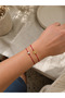 Baroque Pearl Look and Gold Clover Figured Red String Bracelet Set