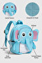 Bungle Cute 3D Elephant Motif Kindergarten, Nursery, Daily Children's Backpack - Orthopedic & Lightweight - 7