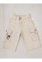 Robi̇n 32507-26 Boys' Cargo Shorts with Pocket Detail, Cotton, Comfortable Cut, Summer Casual Shorts - 7