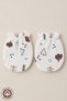 Unisex Baby Newborn Cotton Printed Muslin Elastic Baby Gloves 4 Pairs Set - 3
