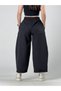 Design Black Women's Baggy Trousers with Stitching Detail Coc3261 - 5