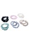 Pack of 12 Small Velvet Scrunchies with Rhinestone Details for Women Hair Accessories, Mini Thin Elastic Hair Ties (Mix colors) - 7