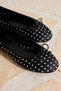 Women's Bow Detail Satin Ballerinas Black Polka Dot - 3