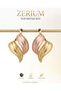 Trend Women's Steel Stylish Earrings Double Color Spiral Leaf Earrings Rose Gold - 6