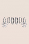 Silver Color Zircon Stone Flower Detailed 6-Piece Hoop Earring Set